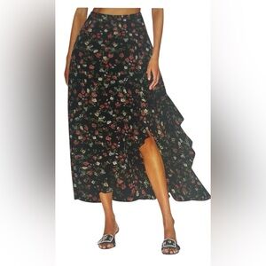 Avanova Elegant Black Floral Skirt – NWT